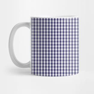 USA Flag Blue and White Gingham Checked Mug